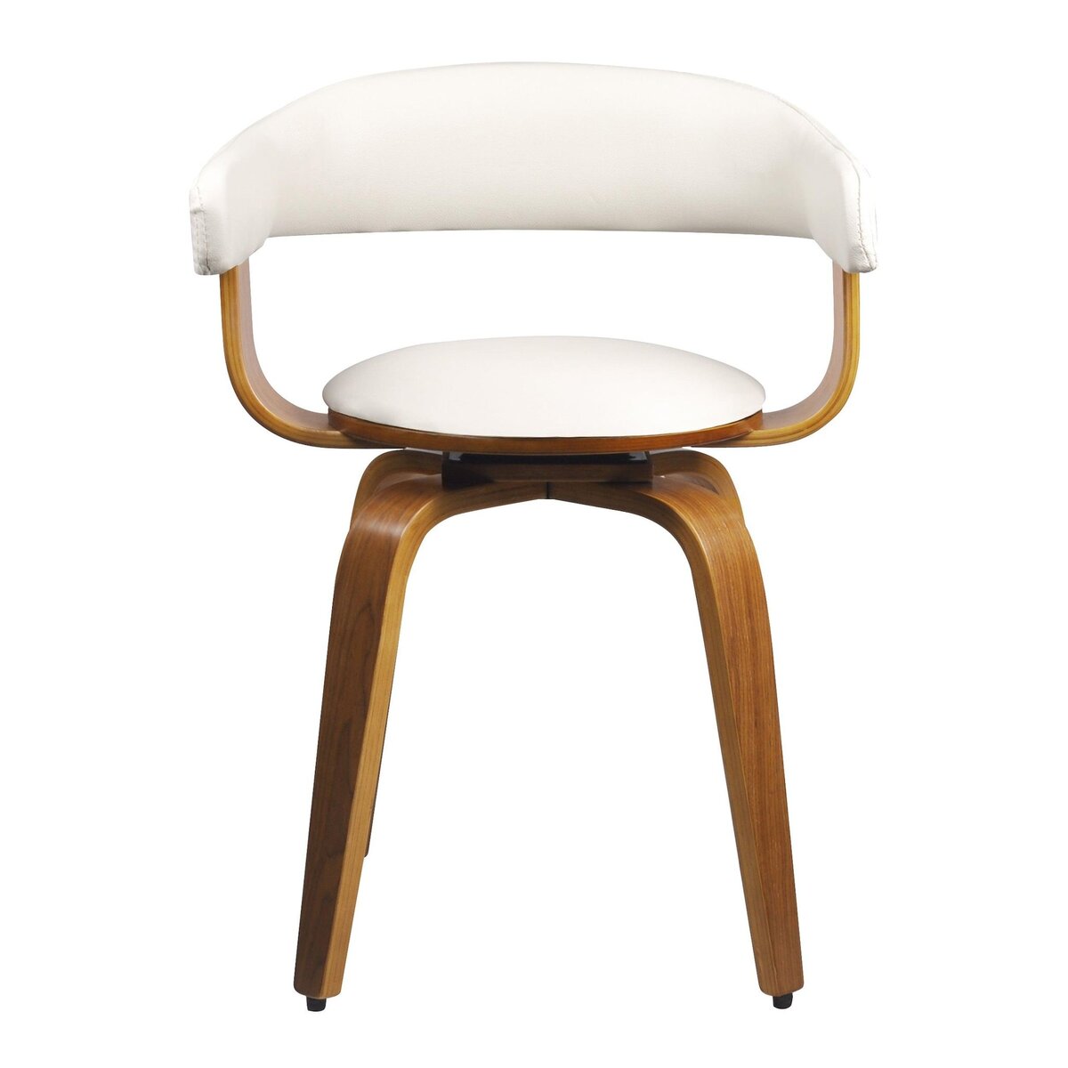 Rendez vous déco Chaise avec accoudoirs en cuir synthétique noir - Harold