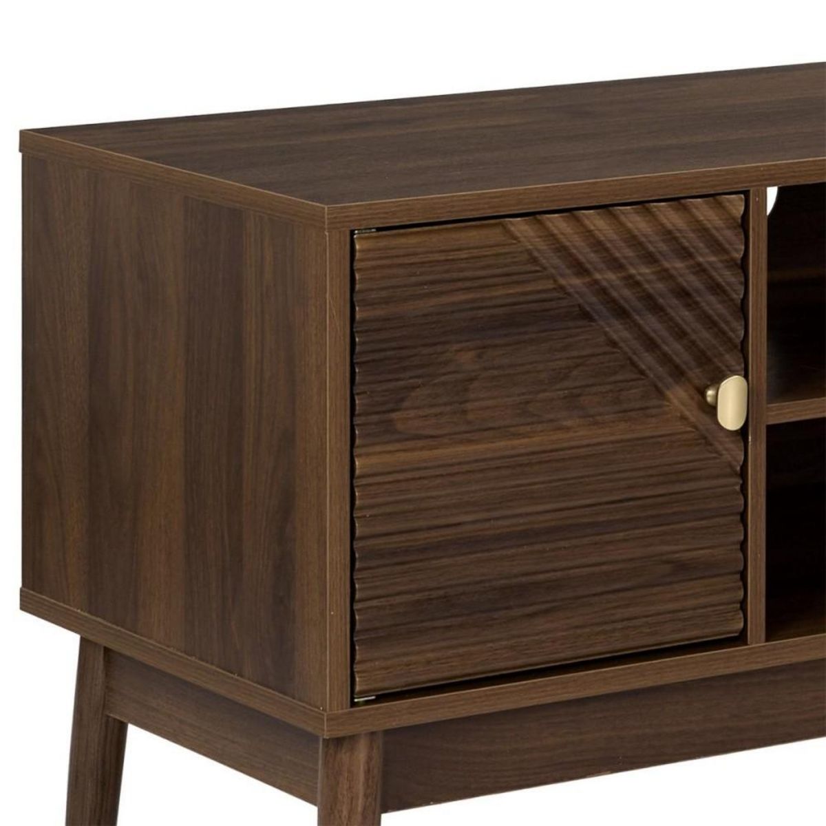 The Home Deco Factory Meuble TV 2 portes et 2 niches