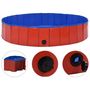 Voir la diapositive 2 : VIDAXL Piscine pliable pour chiens Rouge 160x30 cm PVC