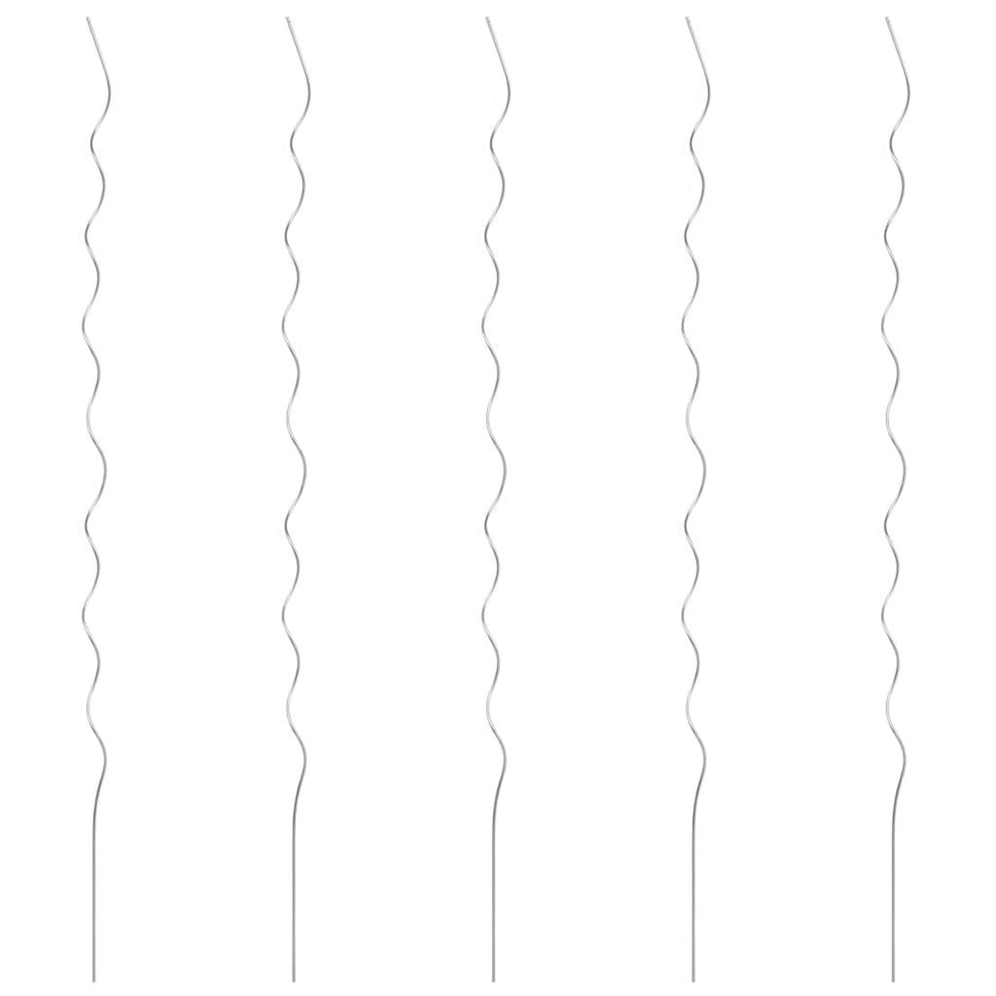 Voir la diapositive 1 : VIDAXL Supports de plantes en spirale 5 pcs Acier galvanise 170 cm