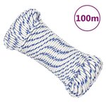 VIDAXL Corde de bateau Blanc 5 mm 100 m Polypropylene
