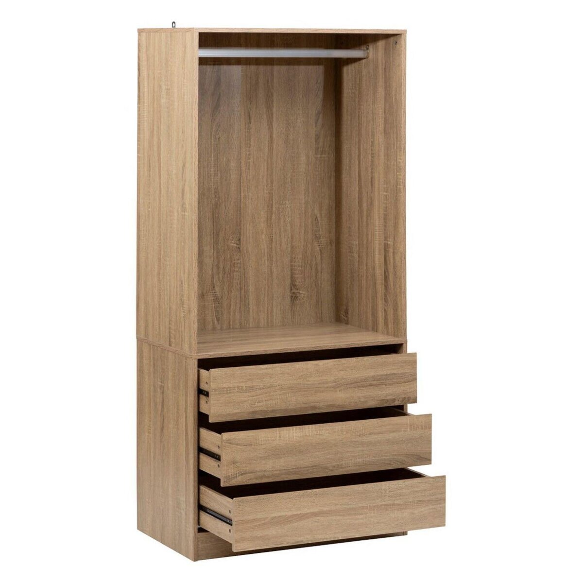 FIVE Dressing 3 tiroirs avec penderie - Beige