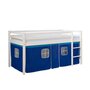 Voir la diapositive 1 : HomeStyle4U Lit bleu mi-haut 90x200 cm avec sommier matelas