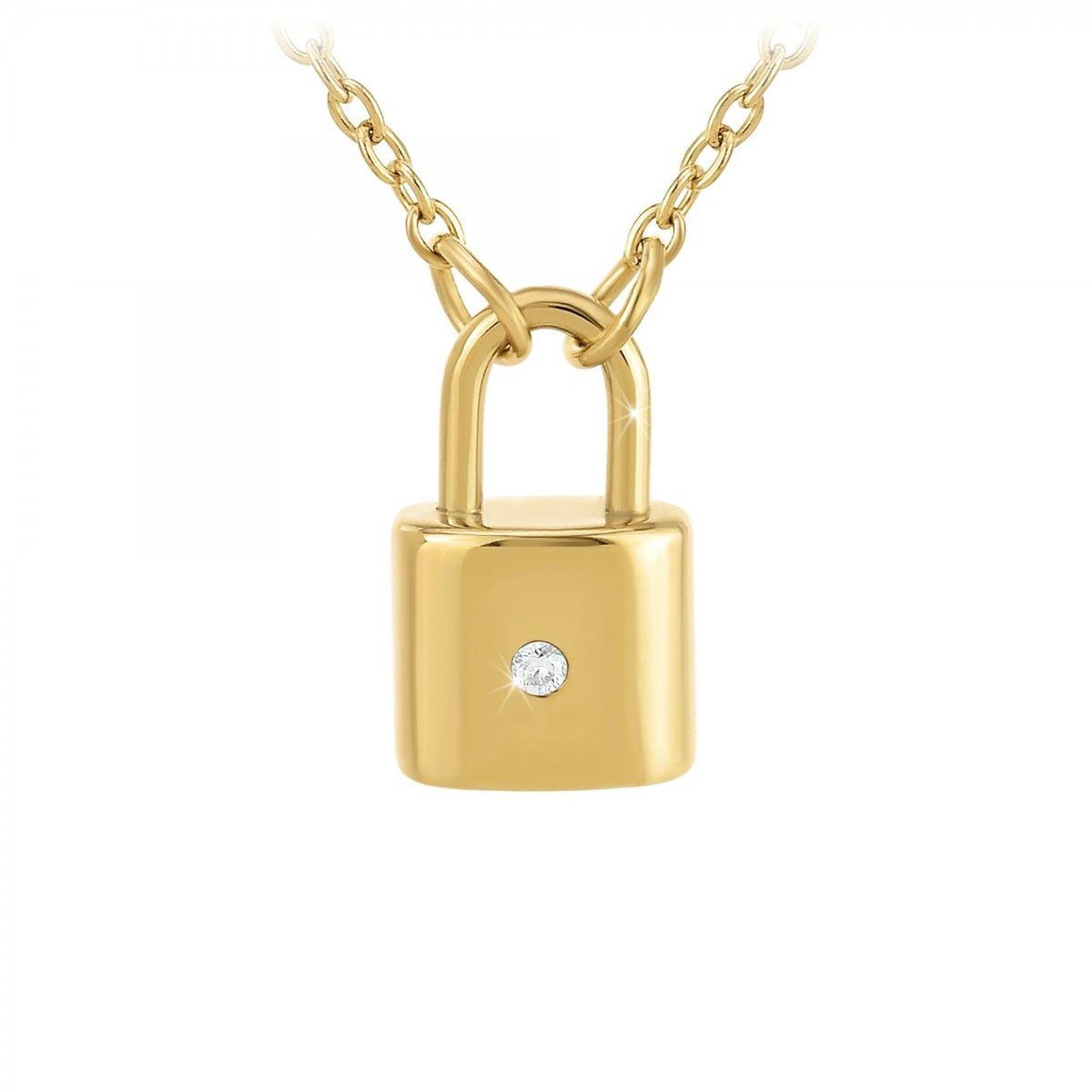 SC BOHEME Collier cadenas par SC Bohème orné d'un véritable diamant