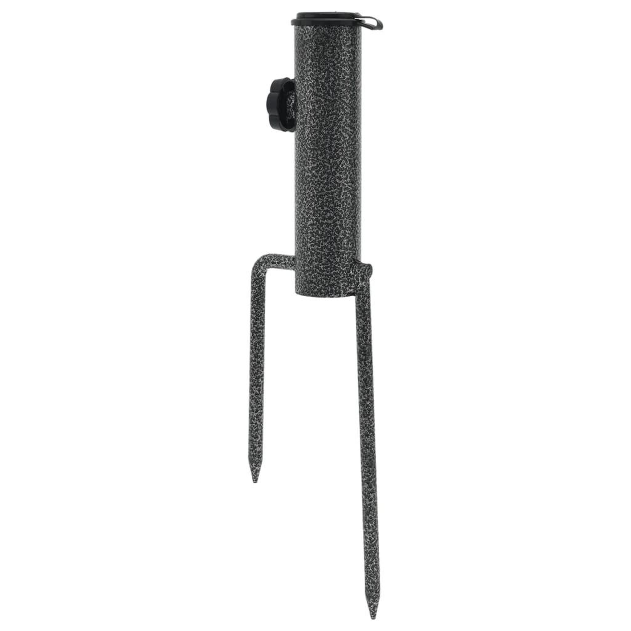 Voir la diapositive 4 : VIDAXL Support de parasol avec piquets 2 pcs 9x35 cm acier galvanise