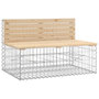 Voir la diapositive 2 : VIDAXL Banc de jardin design de gabion 103x70x65 cm bois massif de pin