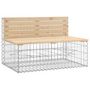 Voir la diapositive 2 : VIDAXL Banc de jardin design de gabion 103x70x65 cm bois massif de pin