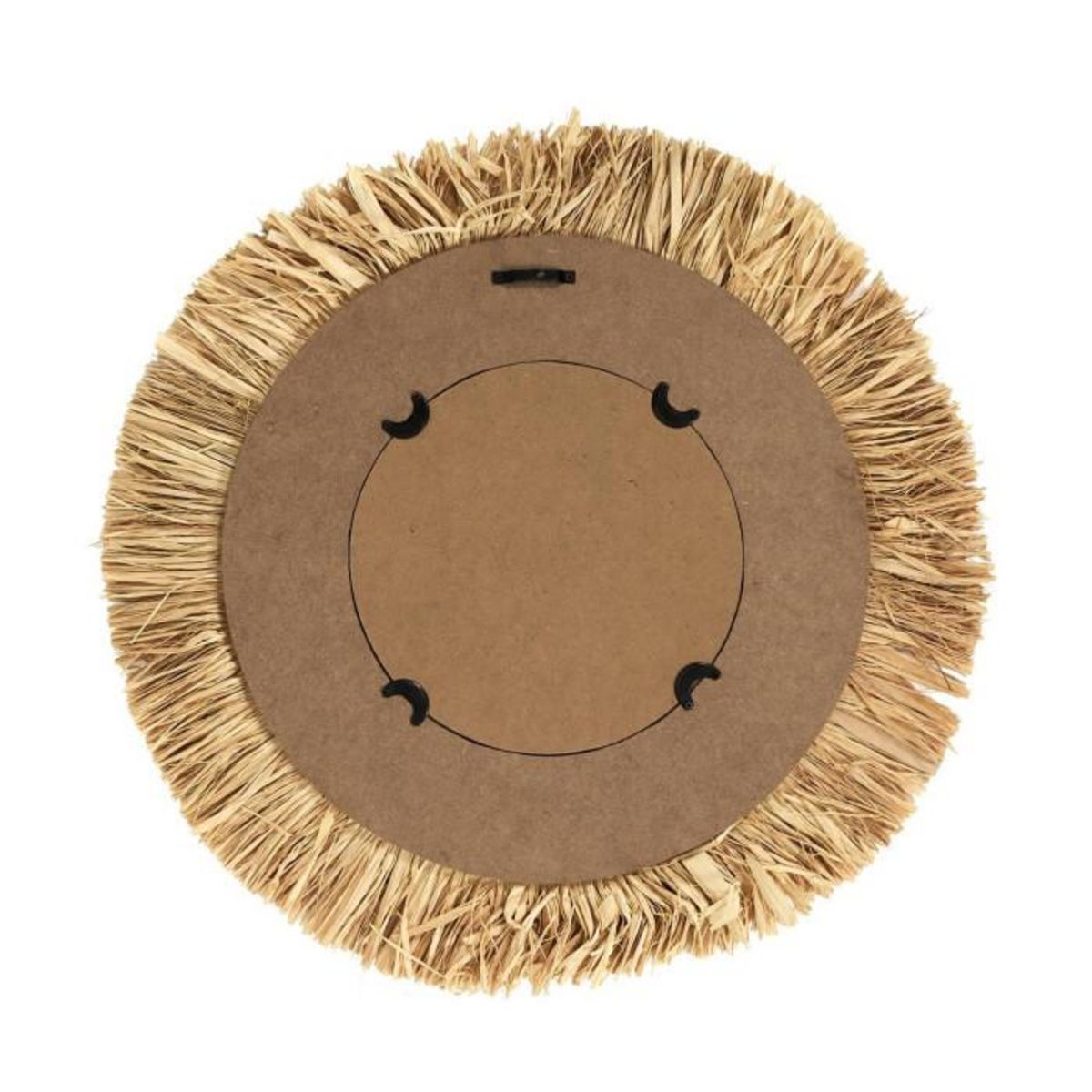 Paris Prix Miroir Mural en Paille  Sauvage  58cm Beige & Noir