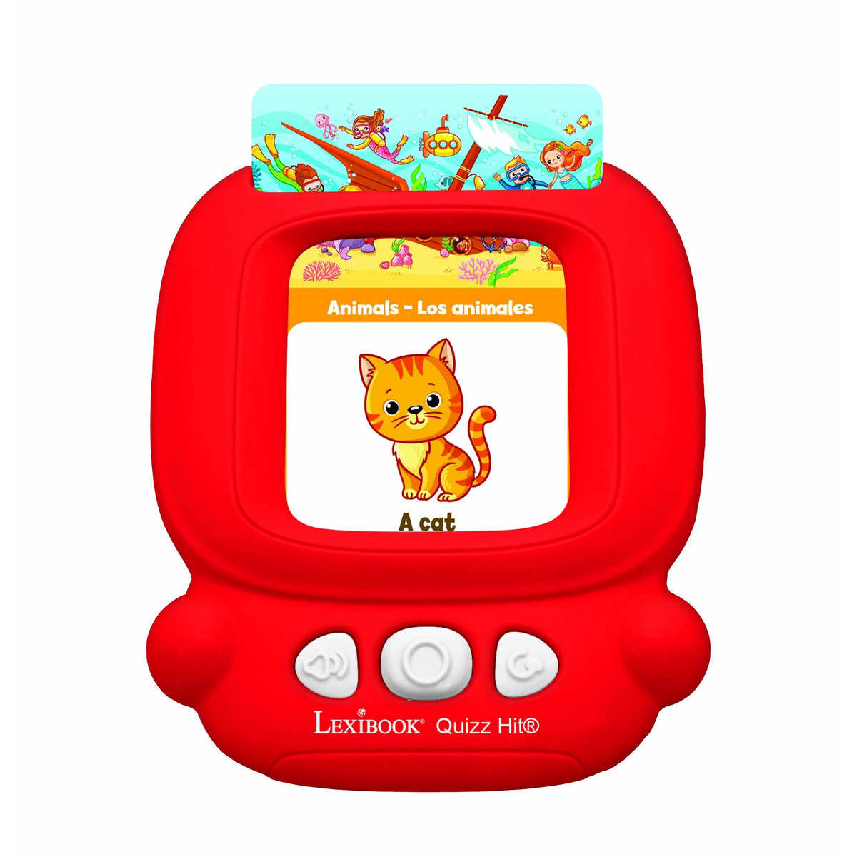 Lexibook Lecteur de cartes interactif parlant bilingue Quizz Hit anglais et espagnol