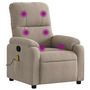 Voir la diapositive 2 : VIDAXL Fauteuil inclinable de massage taupe tissu microfibre