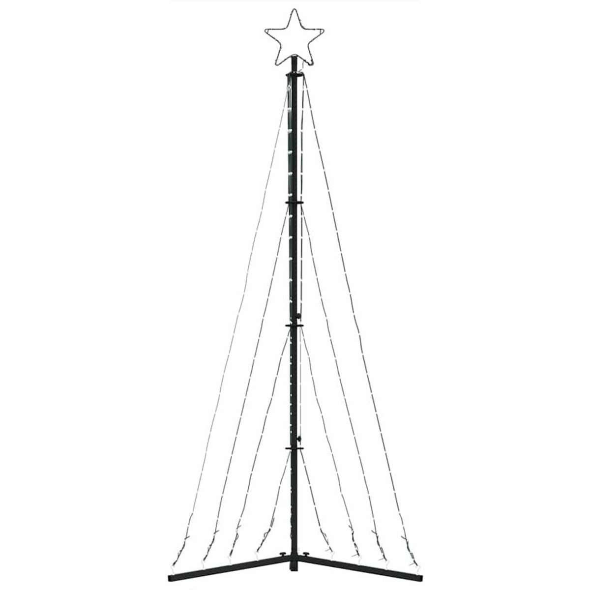 VIDAXL Sapin de Noël a LED 339 LED blanc chaud 182 cm