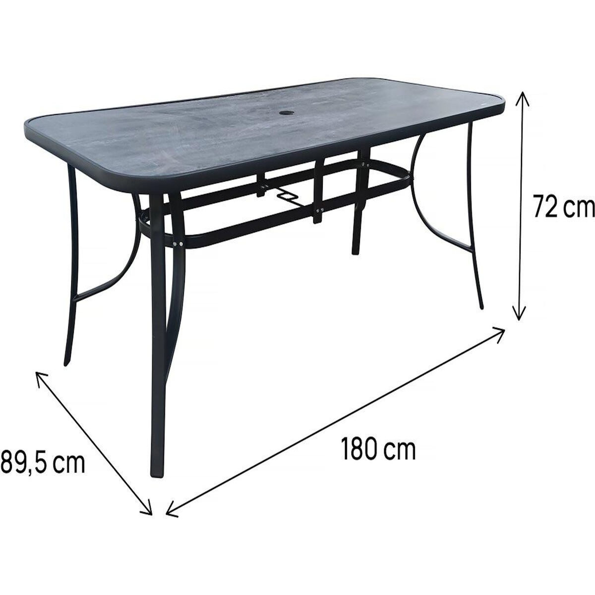 Habitat et Jardin Table de jardin  Cordoba  - Phoenix - 8 places - Gris effet marbre