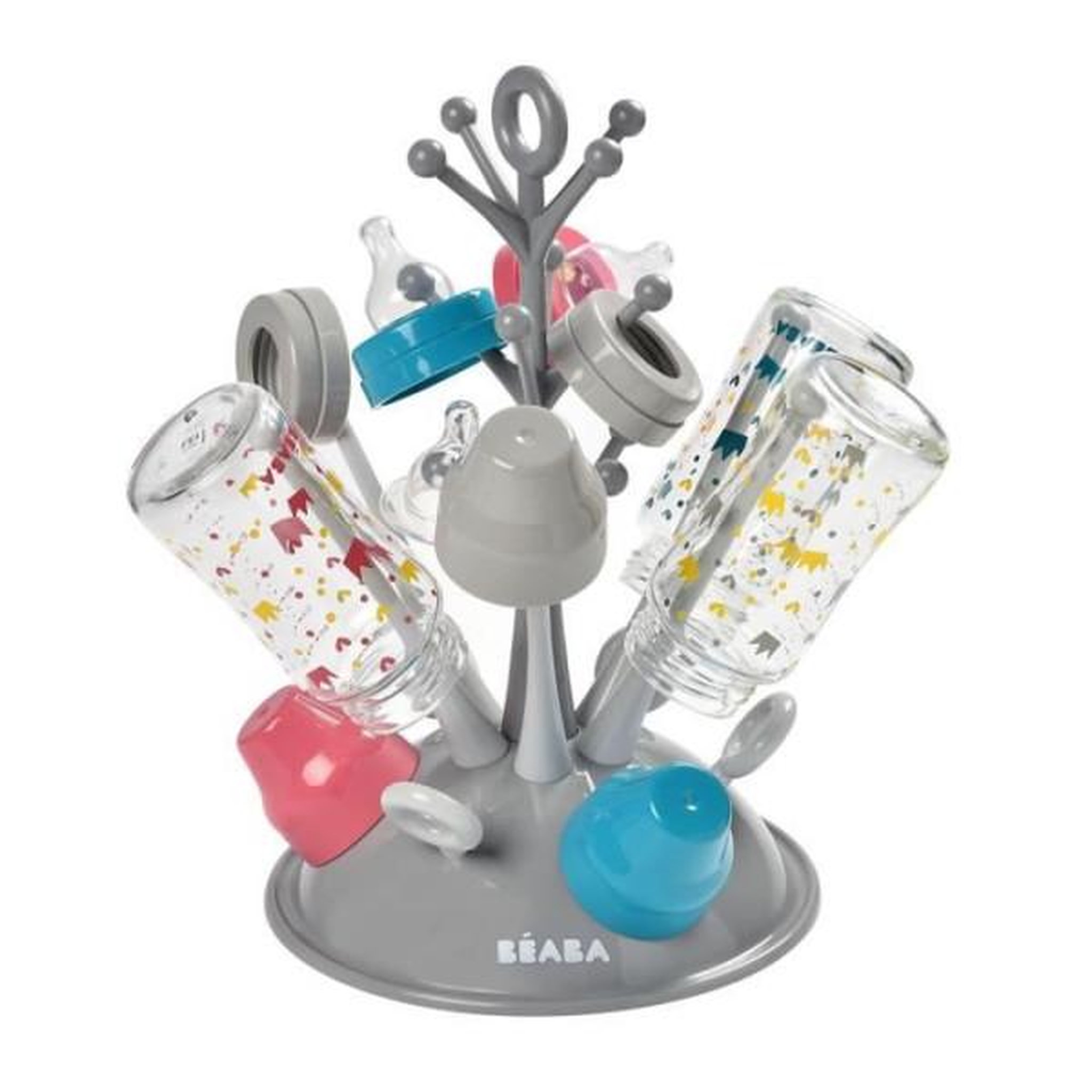 Voir la diapositive 3 : MARKET24 Beaba, egoutte biberons arbre, gris