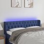 Voir la diapositive 1 : VIDAXL Tete de lit a LED Bleu 163x16x78/88 cm Tissu