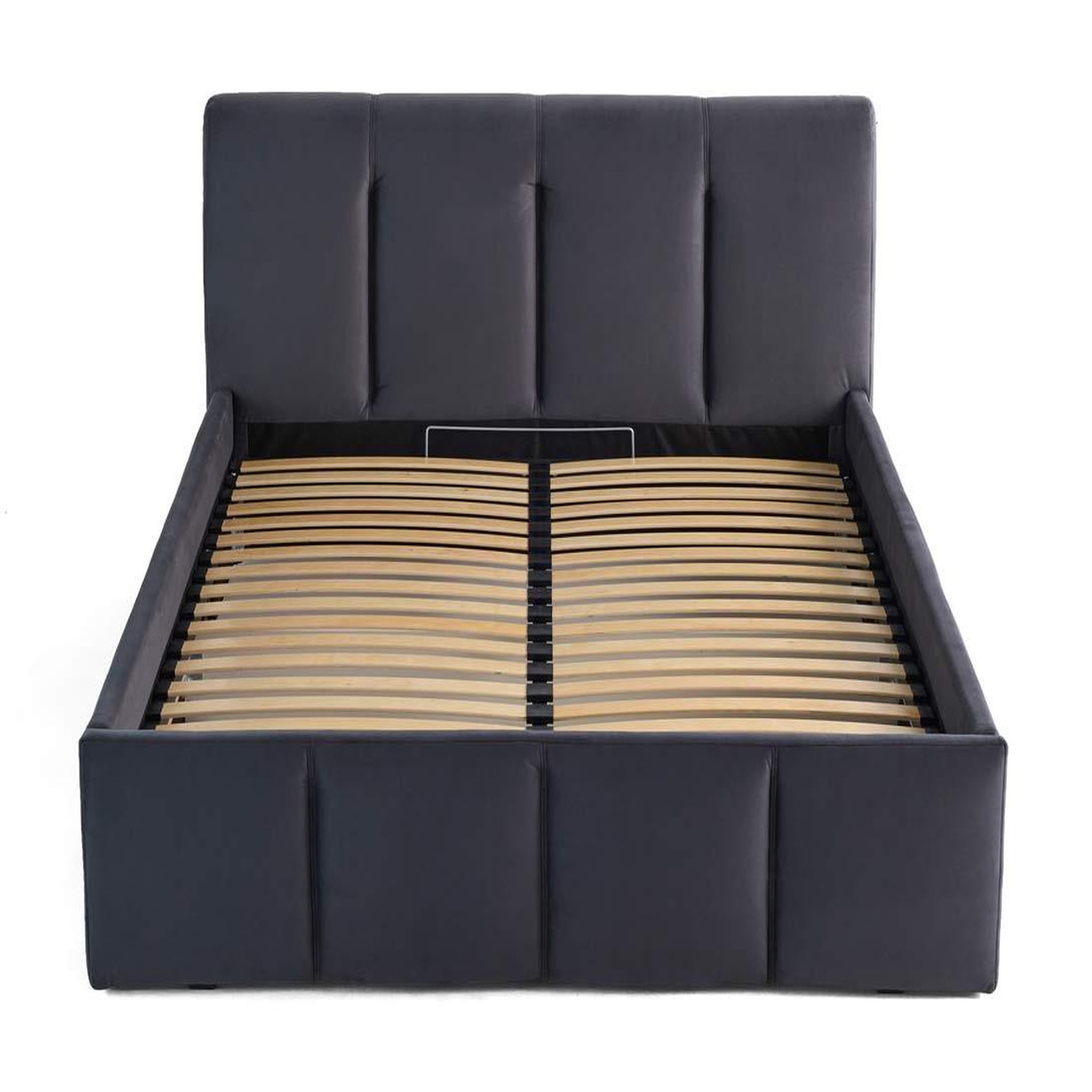 Voir la diapositive 1 : BEST MOBILIER Elysia - lit coffre - 140x190 - en velours - sommier inclus