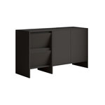 Habitat et Jardin Buffet en bois  Laris 130  - 130 x 44 x 82 cm - Gris anthracite
