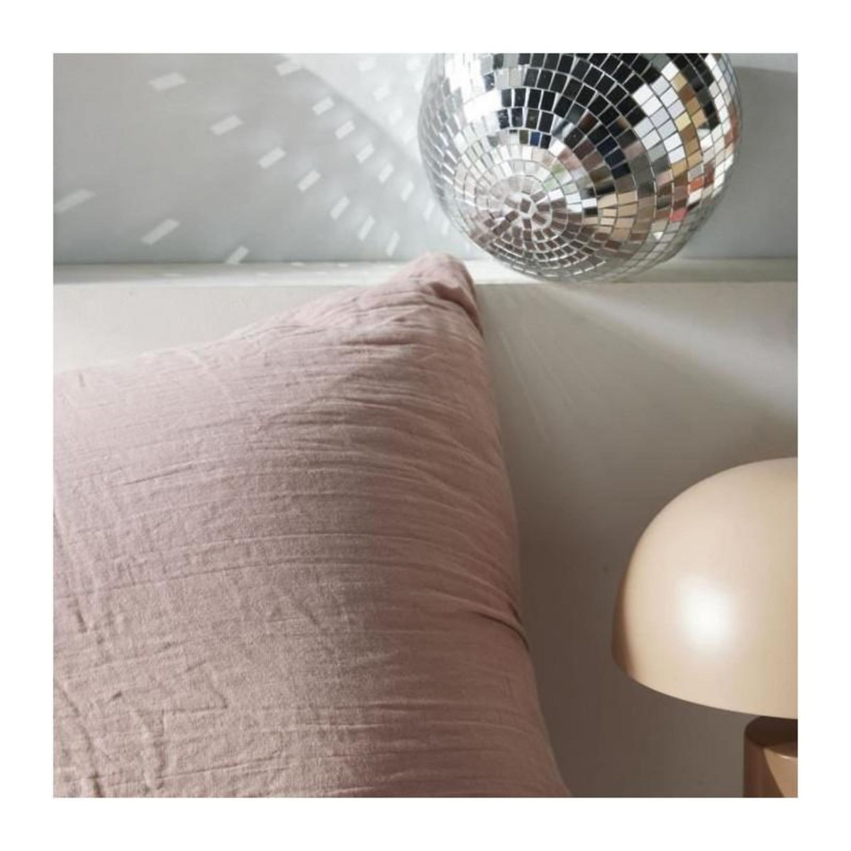 Today Parure de lit - TODAY - 123667 - 2 personnes - 260x240cm - Gaze de coton unie - Rose des sables