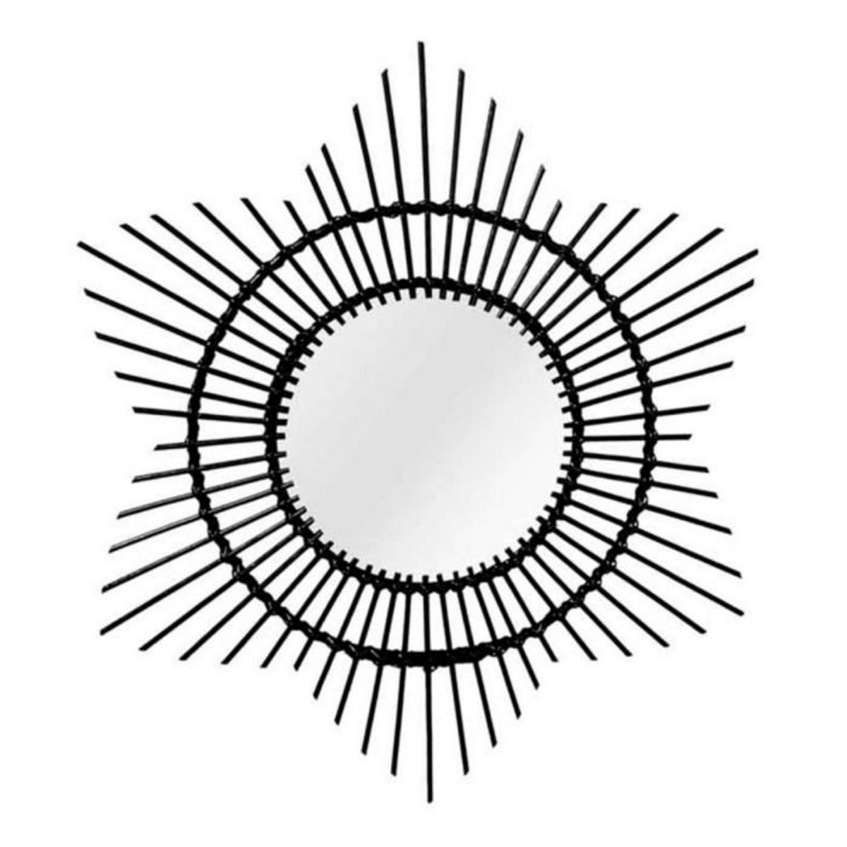 Paris Prix Miroir Mural Design en Rotin  Aina  52cm Noir
