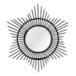 Paris Prix Miroir Mural Design en Rotin  Aina  52cm Noir