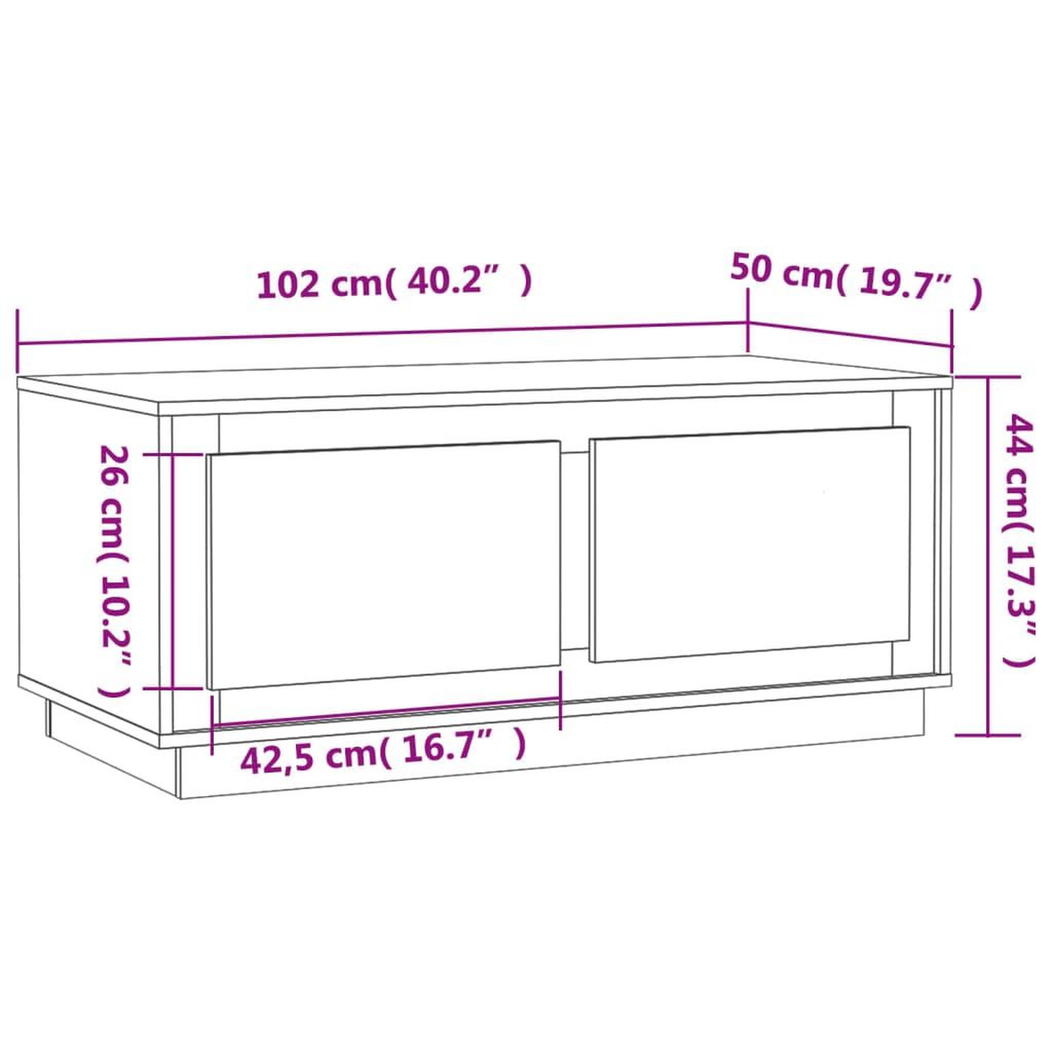 Voir la diapositive 6 : VIDAXL Table basse sonoma gris 102x50x44 cm bois d'ingenierie