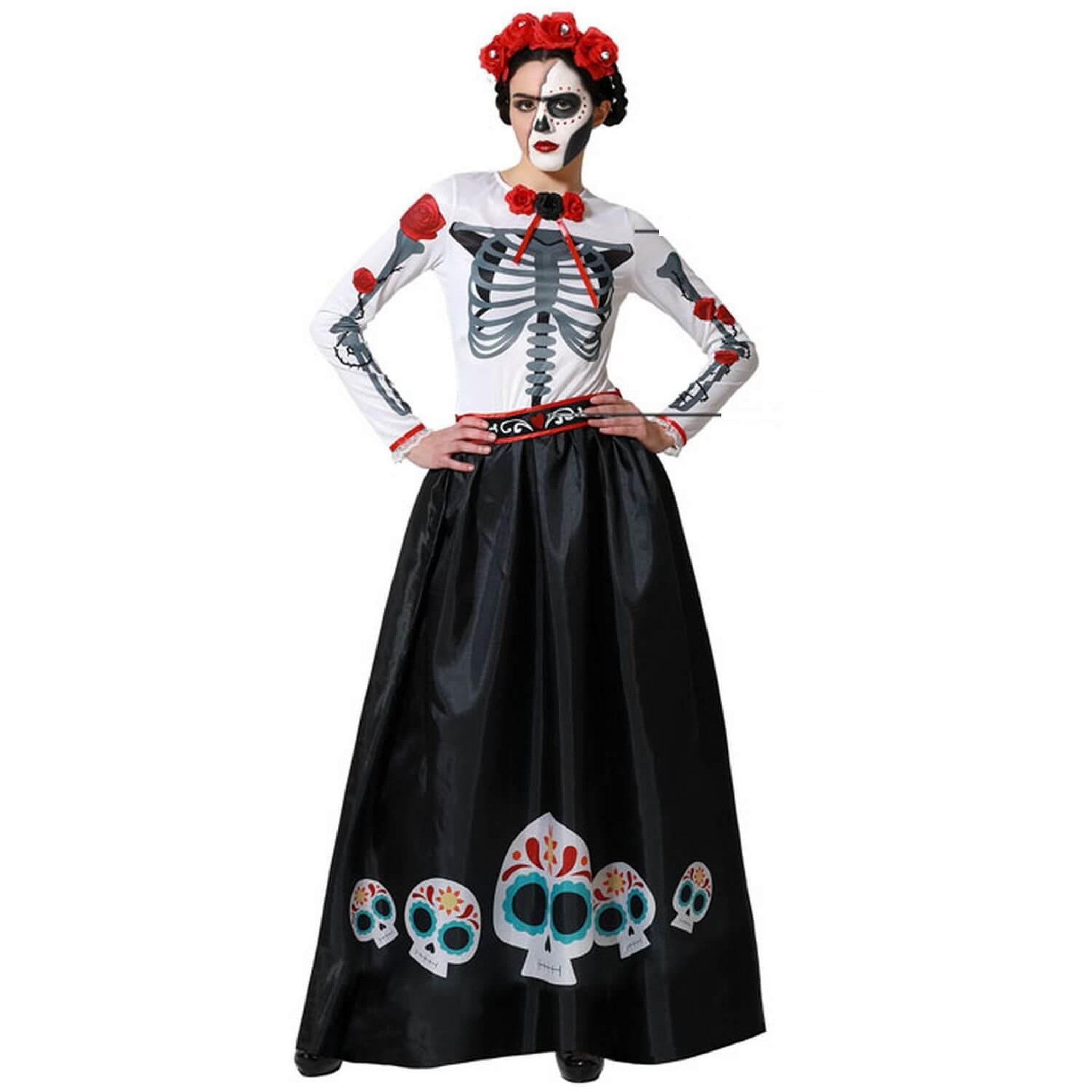 ATOSA Déguisement squelette mexicain - Femme - XL - 42/44