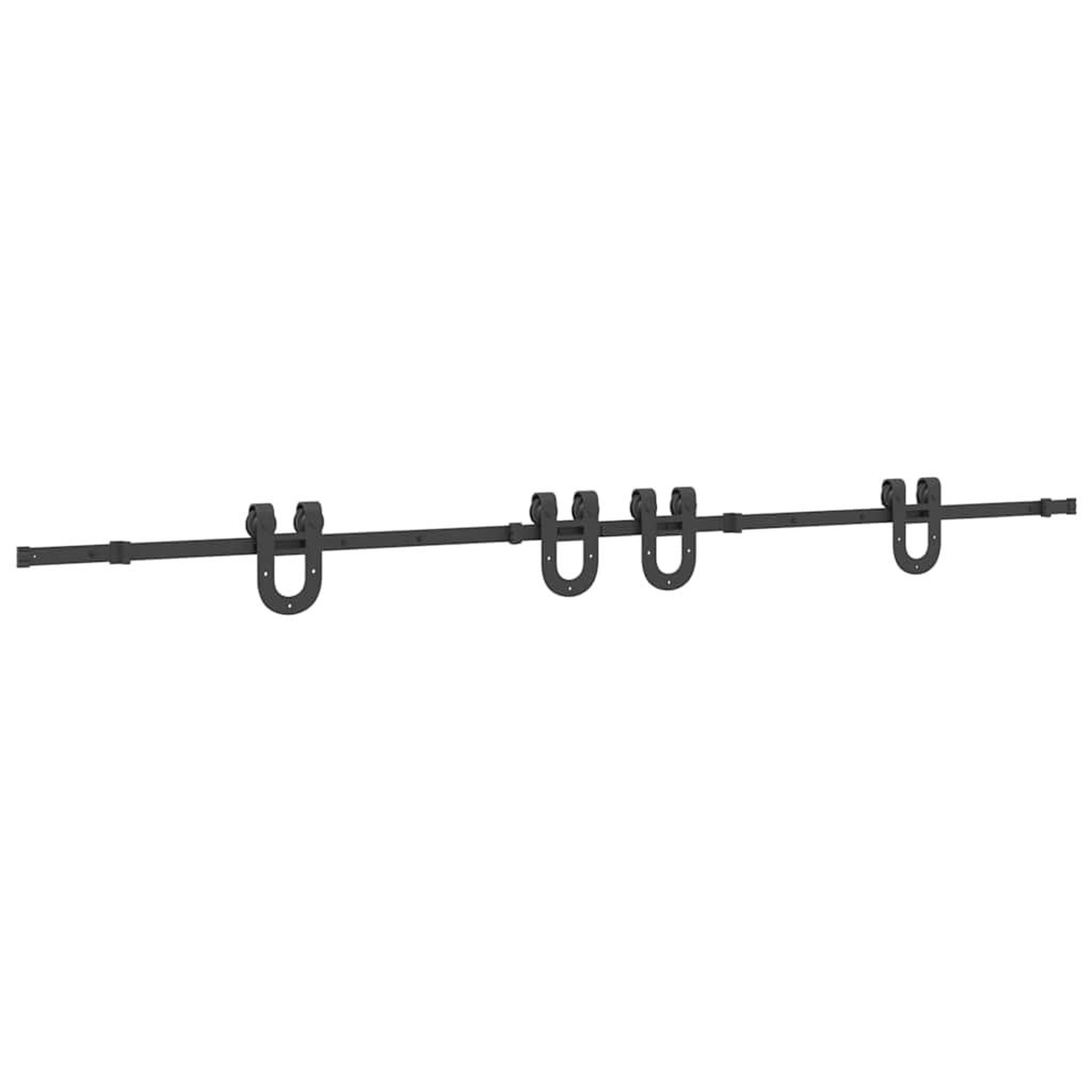 Voir la diapositive 2 : VIDAXL Kit de quincaillerie de porte coulissante 366 cm acier noir