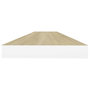 Voir la diapositive 5 : VIDAXL Etageres flottantes 4 pcs chene et blanc 120x23,5x3,8 cm MDF