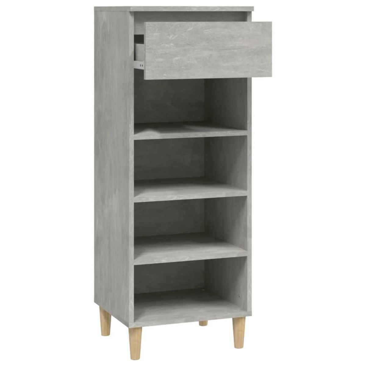 VIDAXL Armoire a chaussures Gris beton 40x36x105 cm Bois d'ingenierie