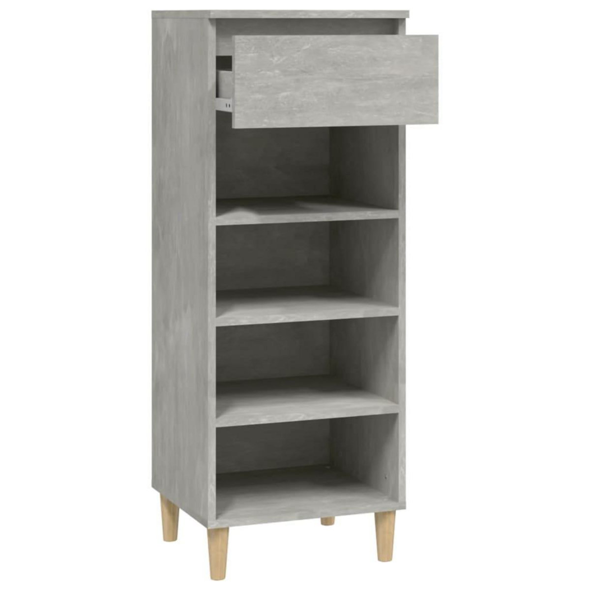 VIDAXL Armoire a chaussures Gris beton 40x36x105 cm Bois d'ingenierie