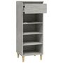 Voir la diapositive 4 : VIDAXL Armoire a chaussures Gris beton 40x36x105 cm Bois d'ingenierie