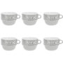 Voir la diapositive 1 : SECRET DE GOURMET Lot de 6 Tasses en Faïence  Coloroma  62cl Gris