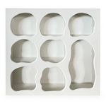 Paris Prix Étagère Organique 8 Niches  Pearlie  58cm Blanc