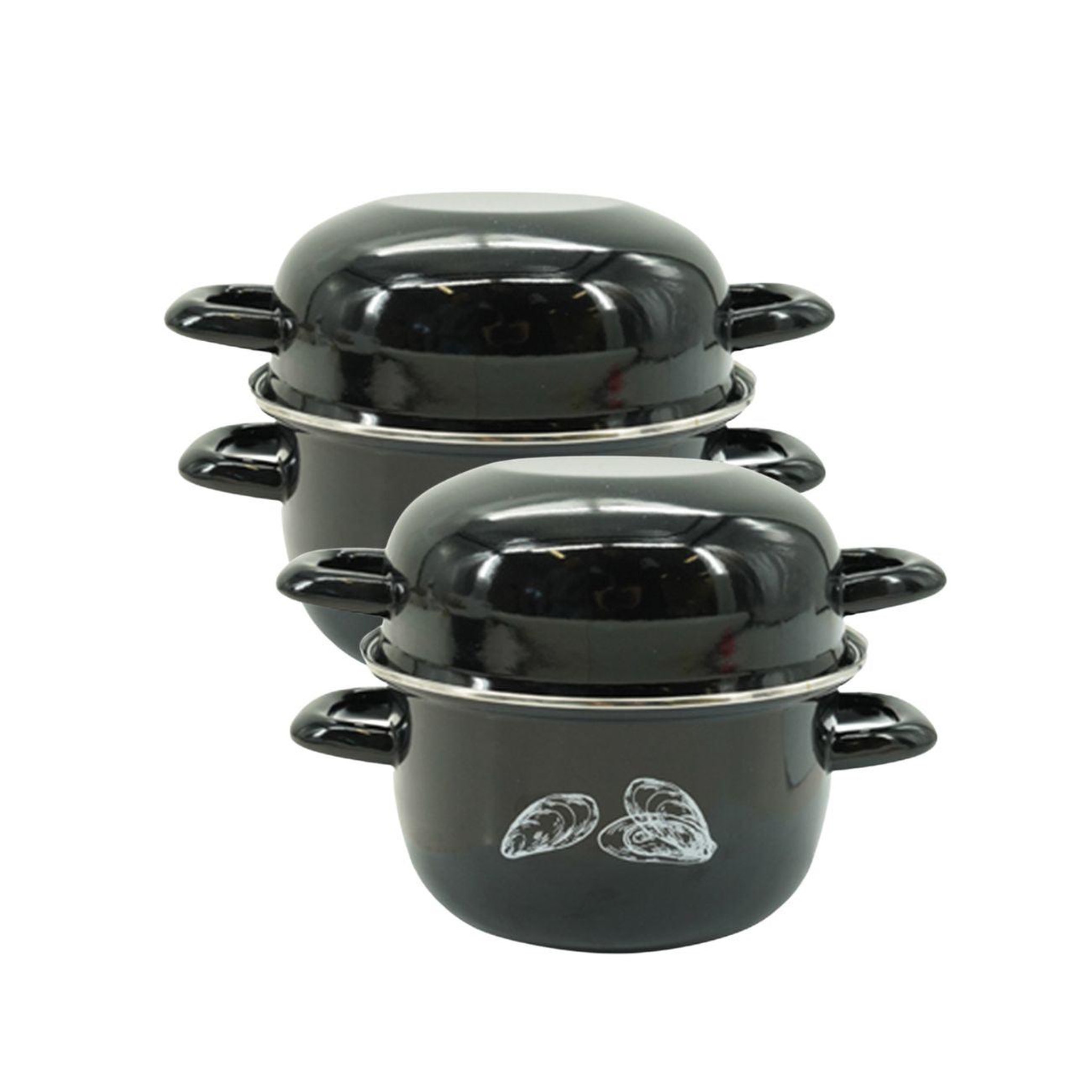 Fackelmann Ensemble de 2 marmites à moules émaillée 20,5 x 26 x 17,5 cm fackelmann