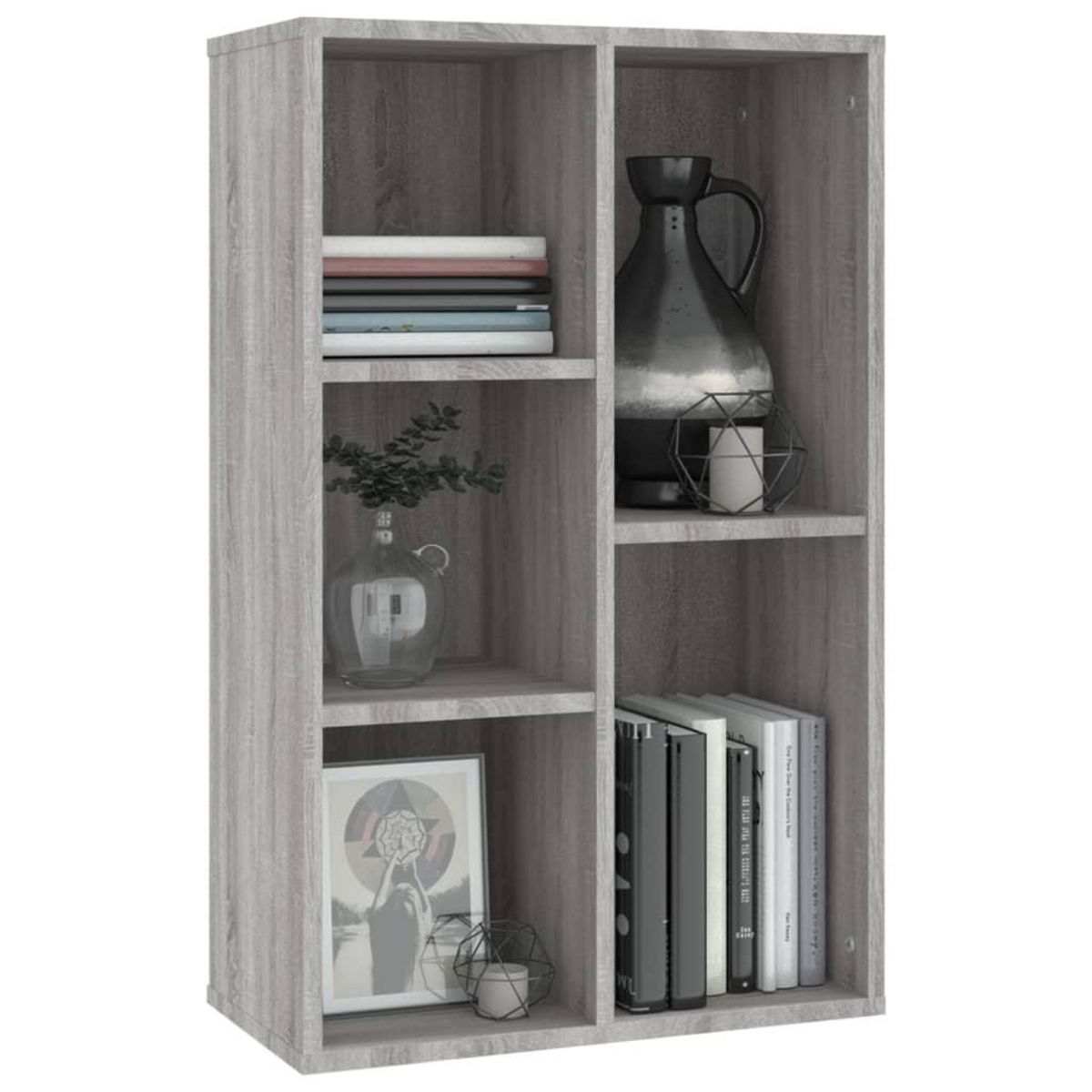 VIDAXL Bibliotheque/Buffet sonoma gris 50x25x80 cm bois d'ingenierie