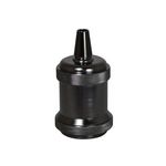 CENTRALE BRICO Douille e27 filetage métal chrome noir TIBELEC