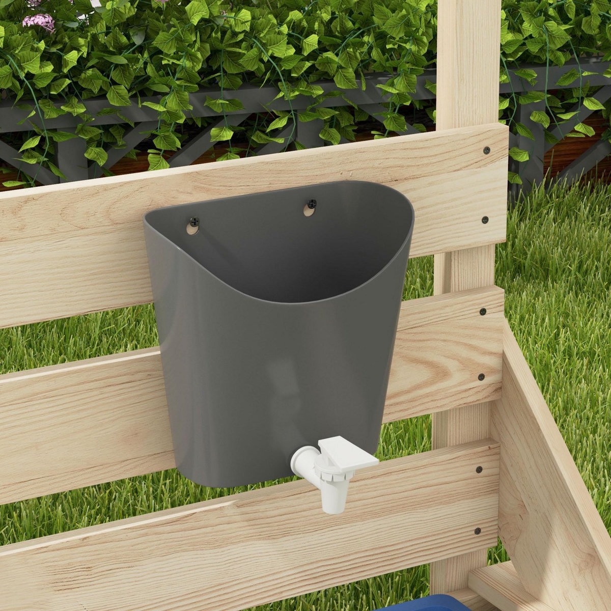 OUTSUNNY Bac à sable bateau de pirate en bois avec jeu de cuisine et 6 accessoires