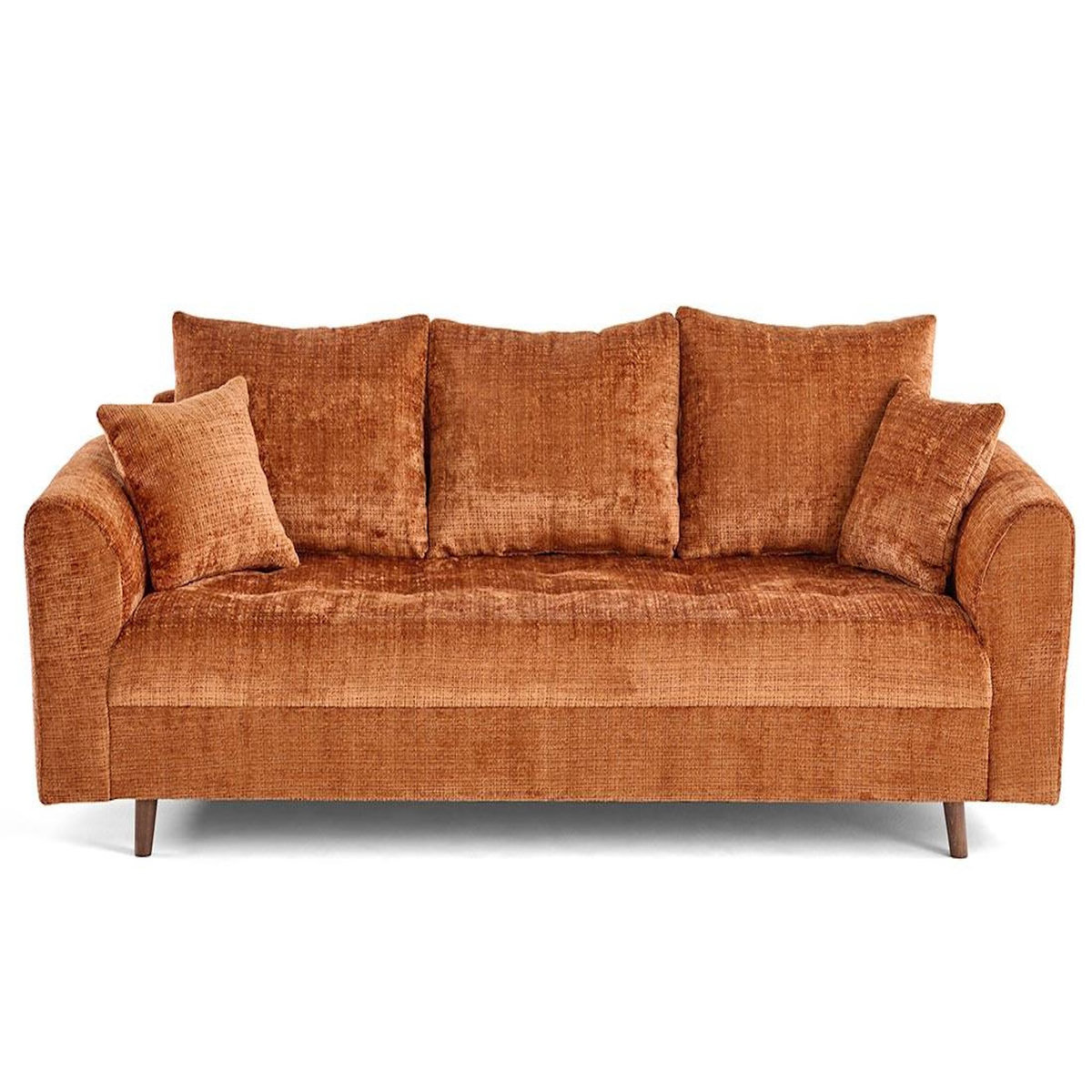 LISA DESIGN Rune - canapé droit 3 places en velours texturé