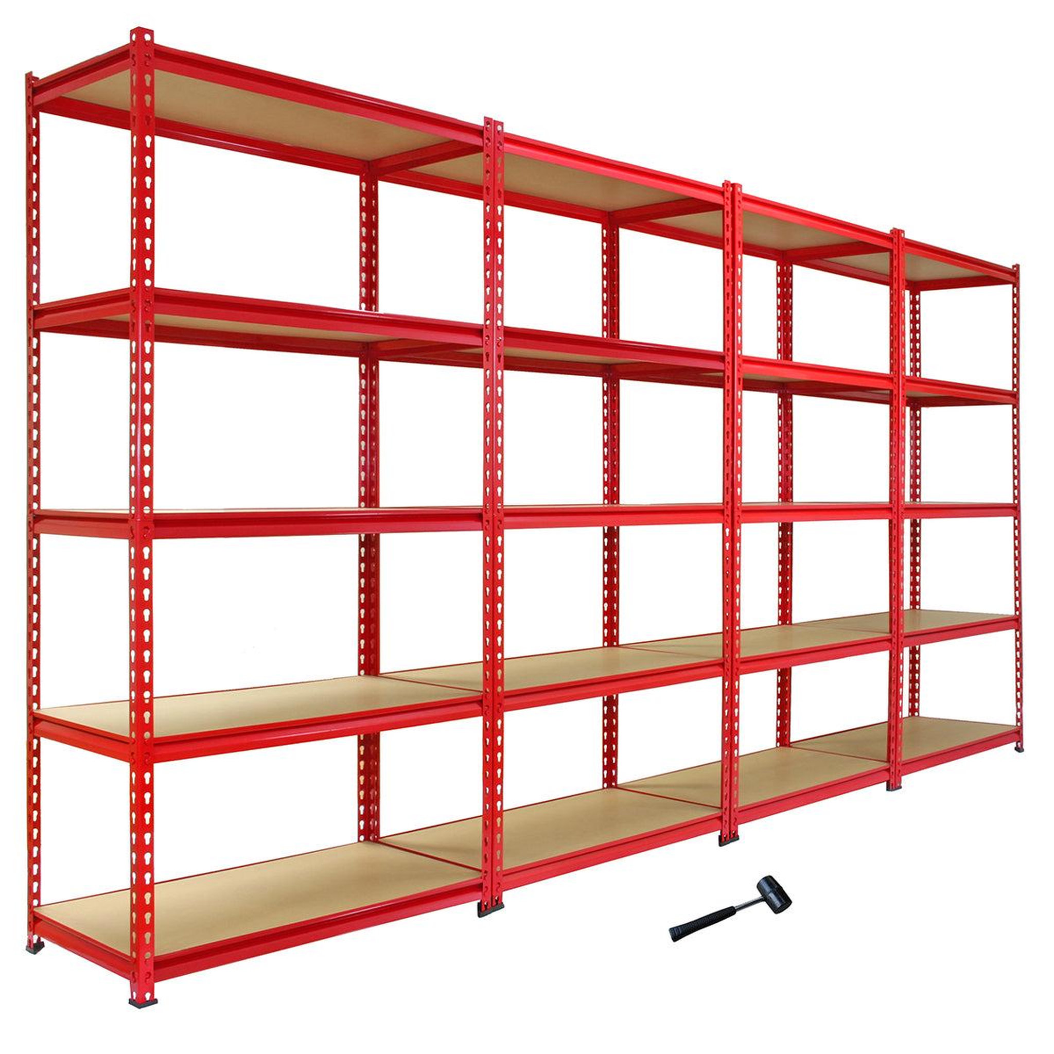 MONSTER RACKING 4 rayonnages z-rax en acier rouge 90cm x 45cm x 183cm