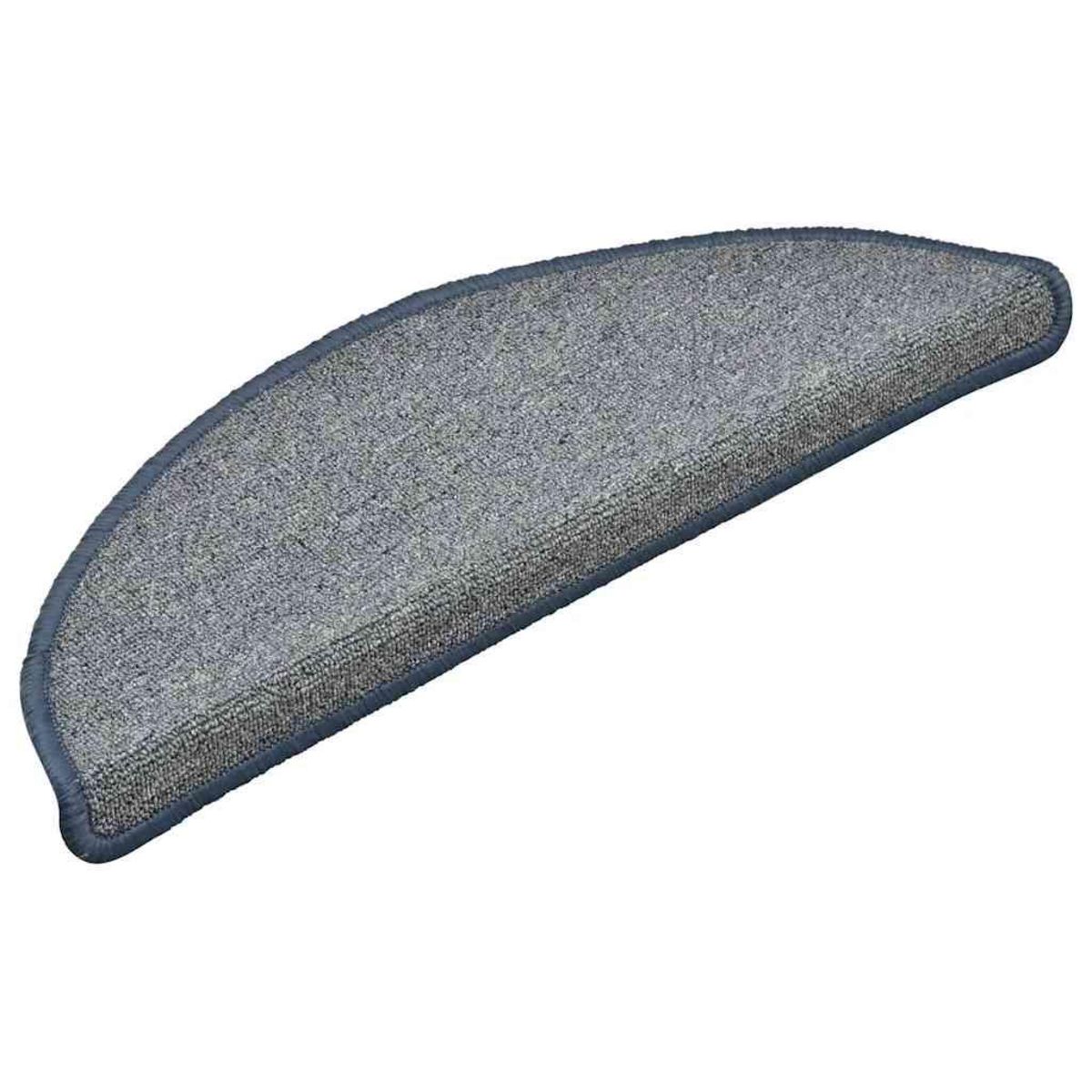 VIDAXL Tapis d'escalier 30 pcs gris clair et bleu 56x17x3 cm