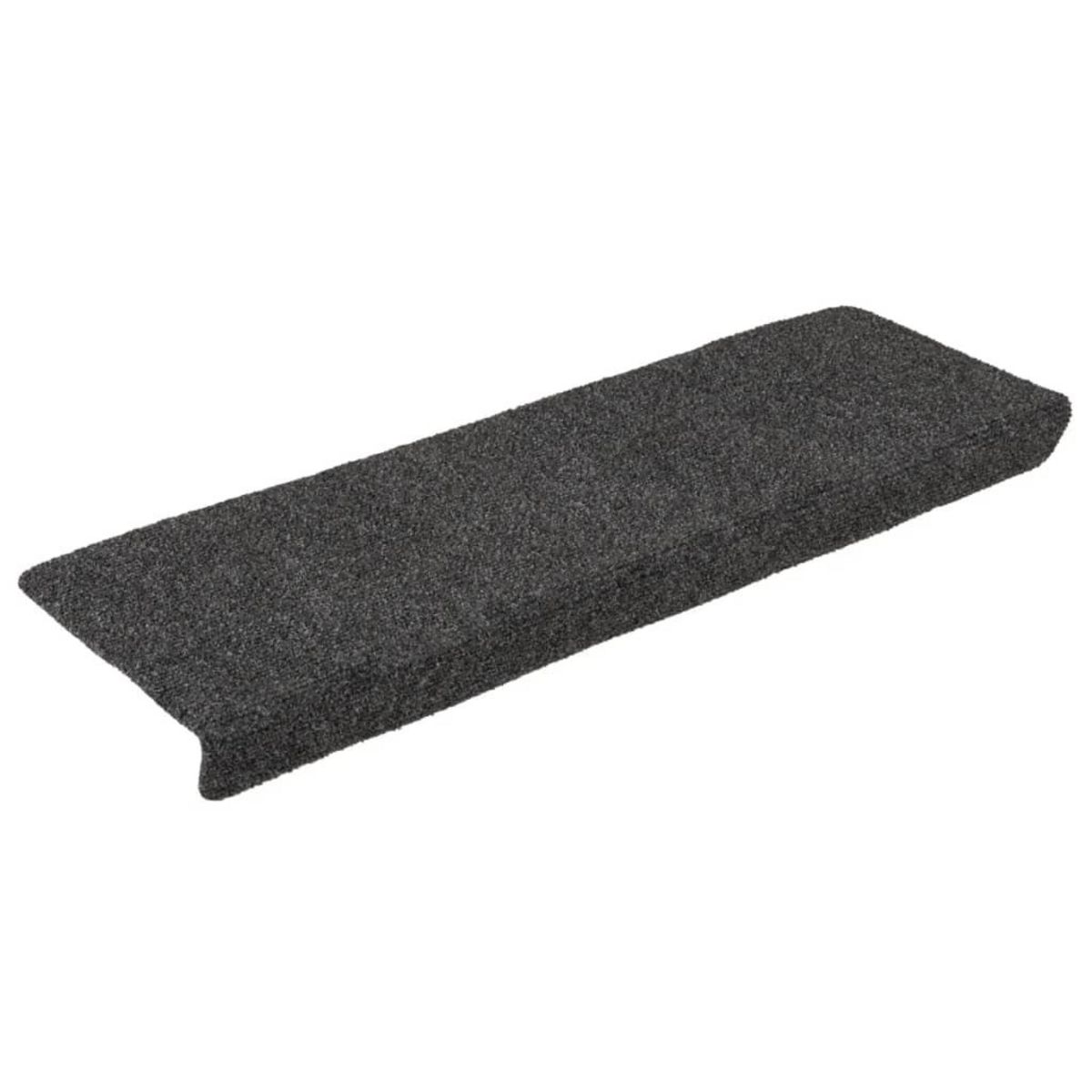 VIDAXL Tapis d'escalier 15 pcs tissu aiguillete 65x21x4 cm anthracite