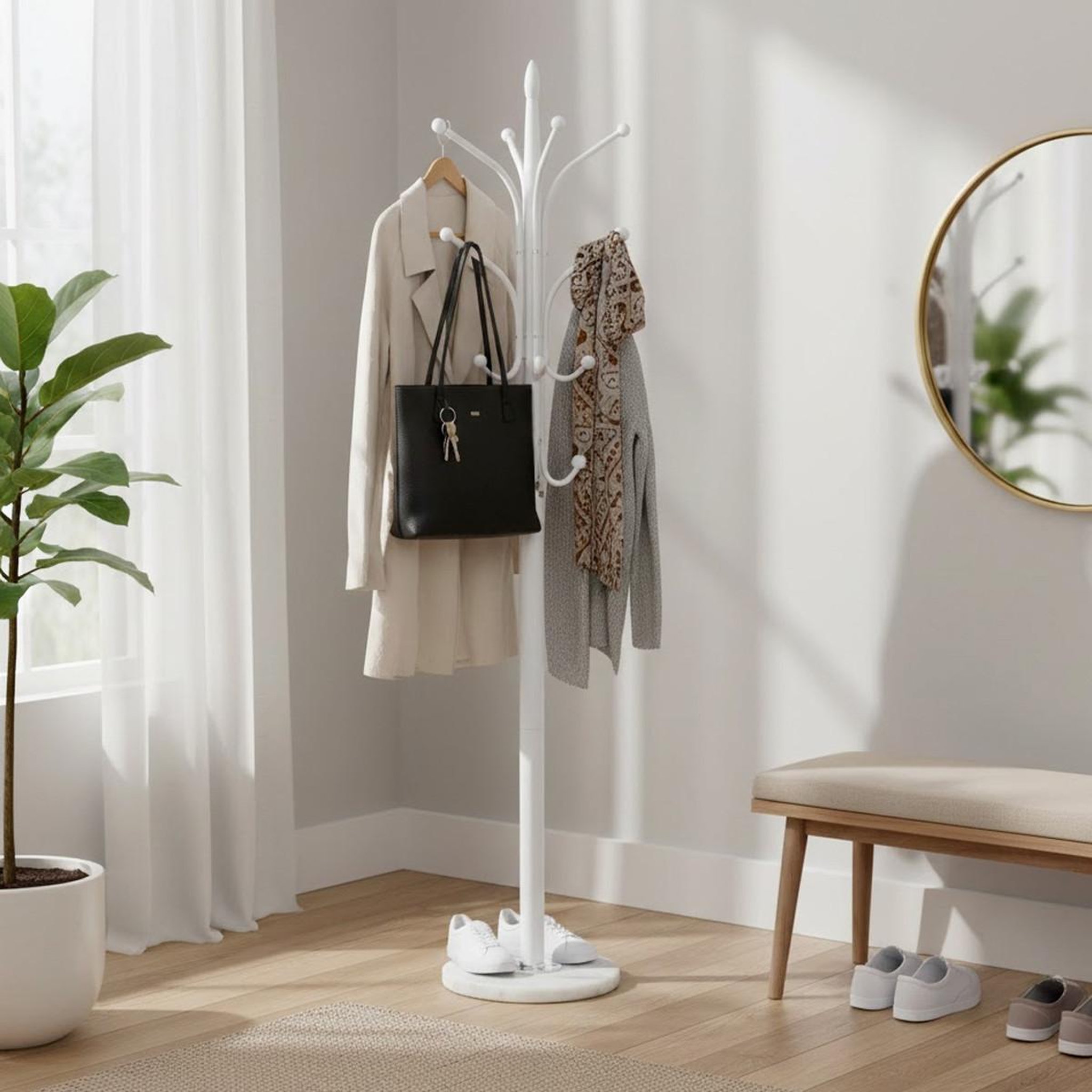 Voir la diapositive 3 : Paris Prix Porte-manteau design  novi  179cm blanc