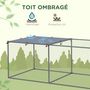 Voir la diapositive 4 : PAWHUT Cage parc enclos poulailler dim. 2,96L x 1l x 0,8H m - espace couvert - ouverture toit verrouillable - acier gris vert