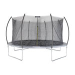SWEEEK Trampoline rond Ø 490cm gris avec filet de protection intérieur - Jupiter Inner – Nouveau modèle - trampoline de jardin 4.90m 490 cm |Design | Qualité PRO | Normes EU