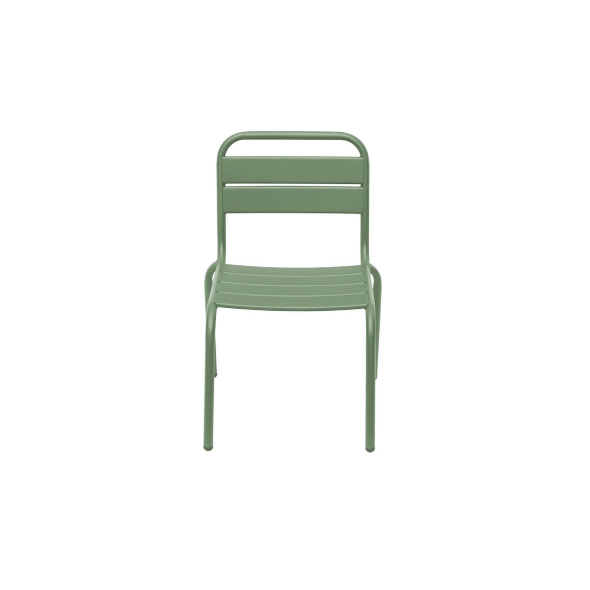 SWEEEK Lot de 2 chaises en métal kaki pour enfant. salon de jardin enfant