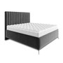 Voir la diapositive 1 : BEST MOBILIER Mendoza - lit coffre - 160x200 - sommier inclus - en velours