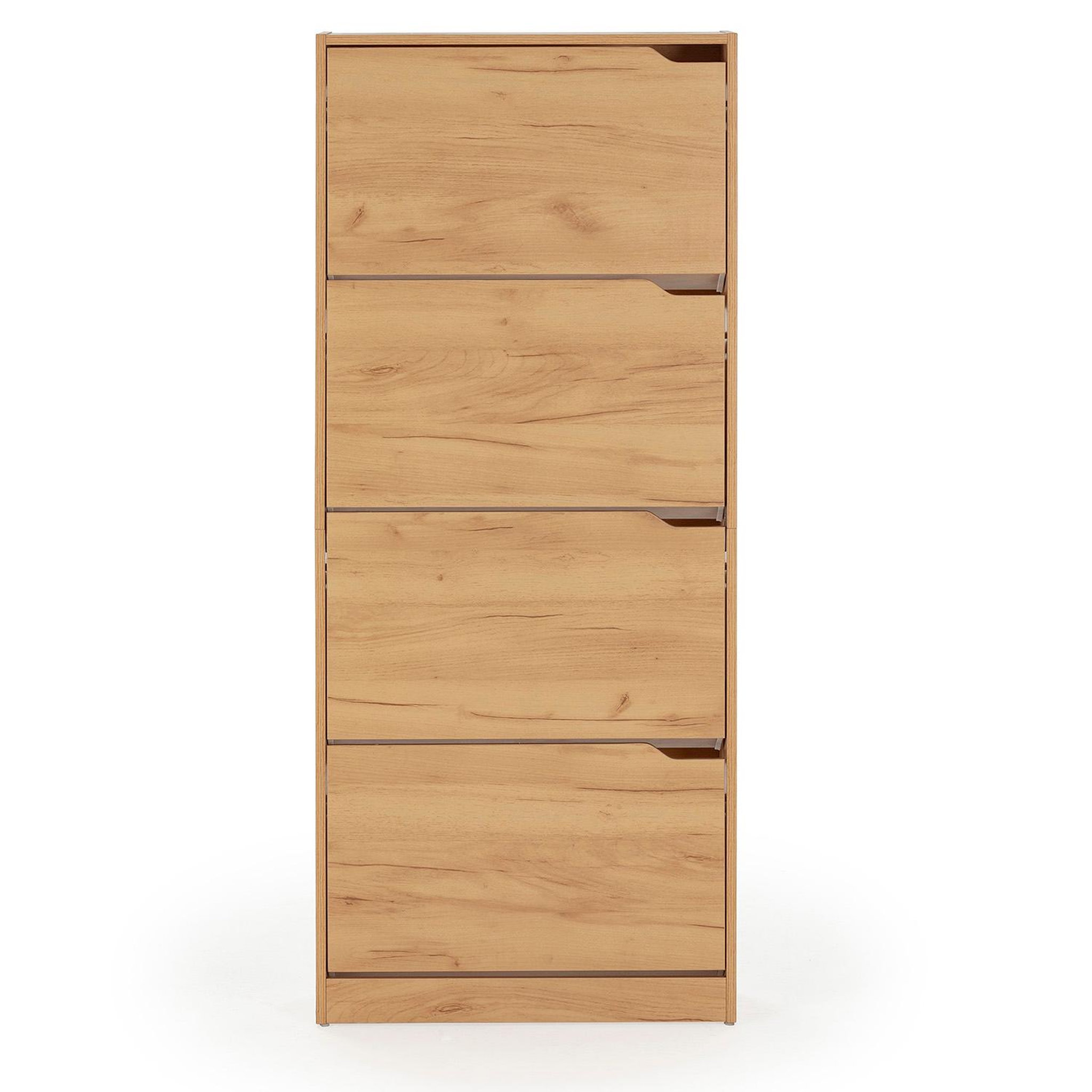 Voir la diapositive 4 : VS VENTA-STOCK Meuble à chaussures Angel 4 portes couleur chêne clair, pour 24 paires