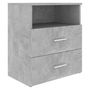 Voir la diapositive 5 : VIDAXL Tables de chevet 2 pcs Gris beton 50x32x60 cm