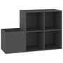 Voir la diapositive 2 : VIDAXL Armoire a chaussures entree gris 105x35,5x70 cm bois ingenierie