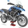 Voir la diapositive 2 : HOMCOM Lève moto béquille d'atelier stand moto tout-terrain moto cross supermotard hauteur réglable acier rouge et noir