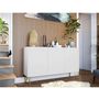 Voir la diapositive 1 : BEST MOBILIER Cali - buffet bas - effet marbre - 144 cm